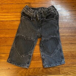 Black Toddler Jeans with Heart Accents
